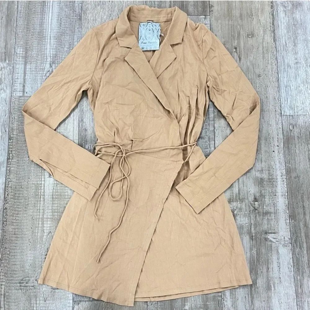 NWTs Free People Helena Wrap Dress in Windswept Leaves Size XS